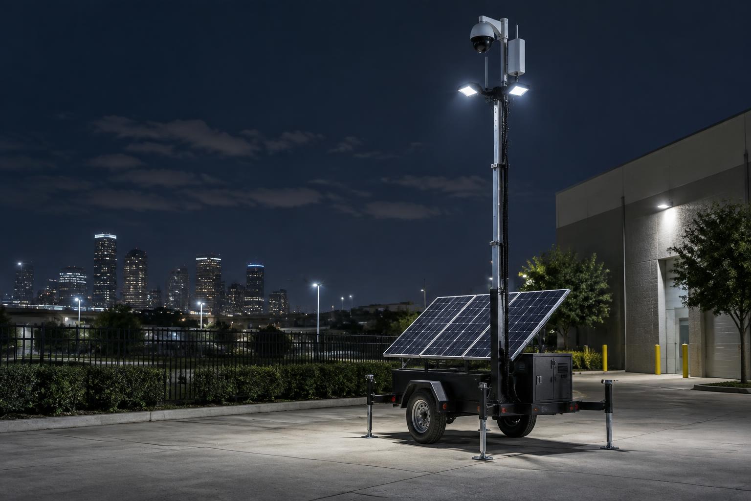 Mobile Security Camera Systems in Houston, TX — VantagePro Security officer on assignment